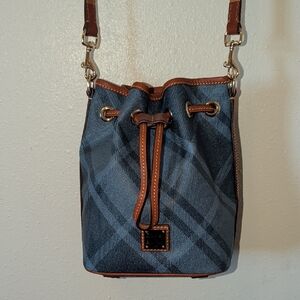 Dooney & Bourke Navy Plaid Shoulder Bag